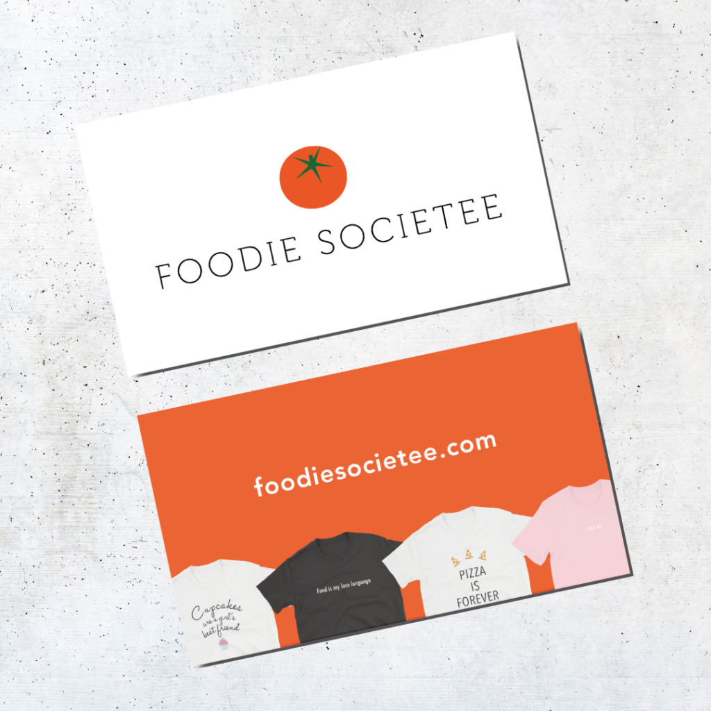 Foodie Societee business cards Foodie Societee business cards and logo design